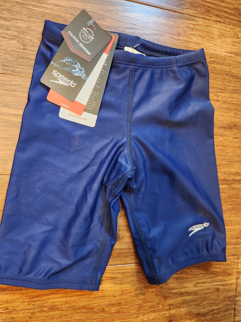New Speedo Boy’s Navy Jammer Swim Swimsuit Shorts, Size 5